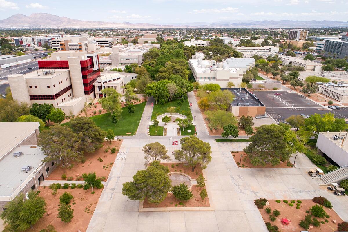 Aerial view of campus