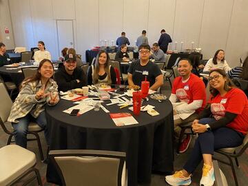UNLV employees at a table during a luncheon