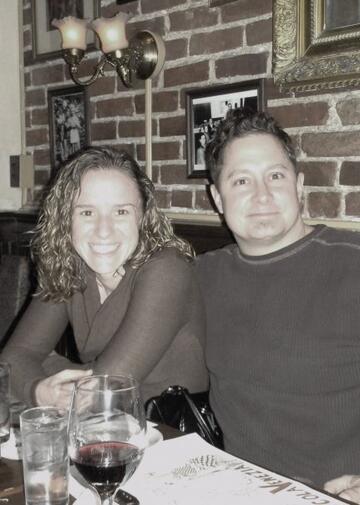 black and white portrait of Dustin and Rochelle Hines in Boston