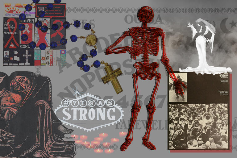 photo illustrations representing death across cultures