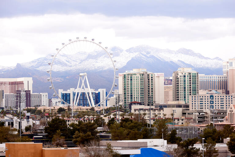 The Las Vegas strip as seen on Super Bowl weekend (Josh Hawkins/UNLV).