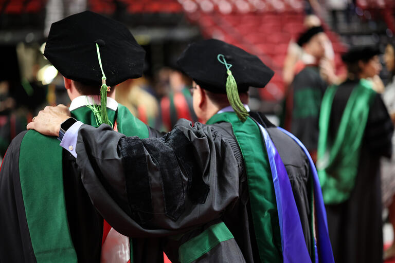 The Kirk Kerkorian School of Medicine at UNLV Class of 2024 celebrating their commencement and academic hooding ceremony.