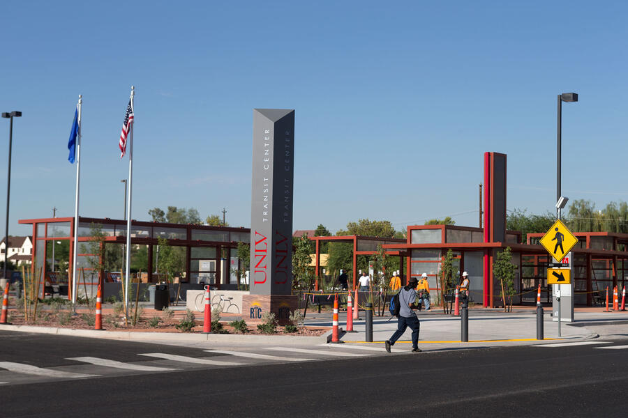 transit center during the day